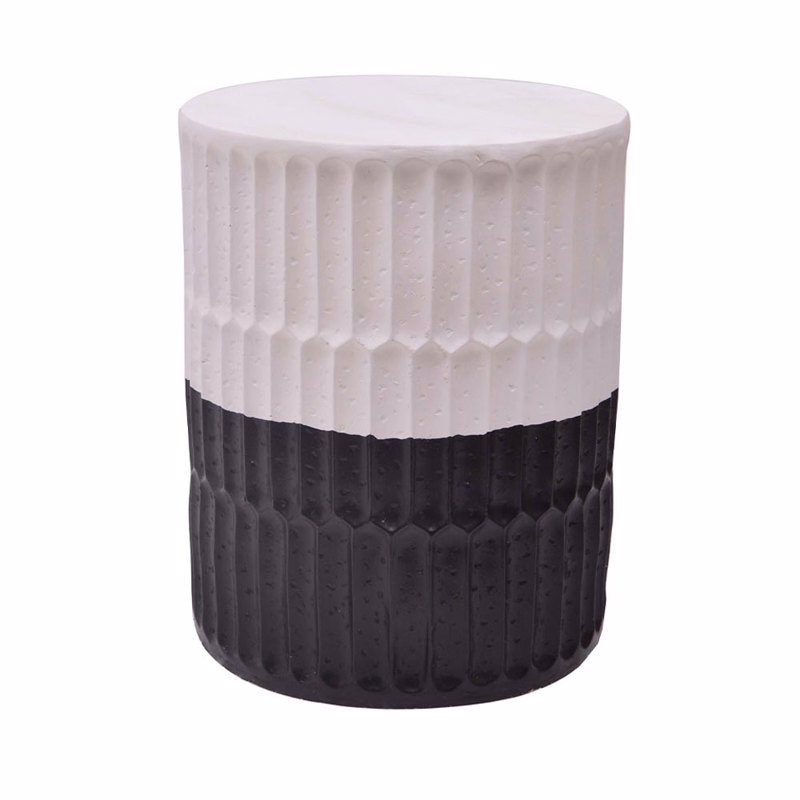 Liberta - Maison DUETTO Side Table Μαύρο/Λευκό Φ44.5x56