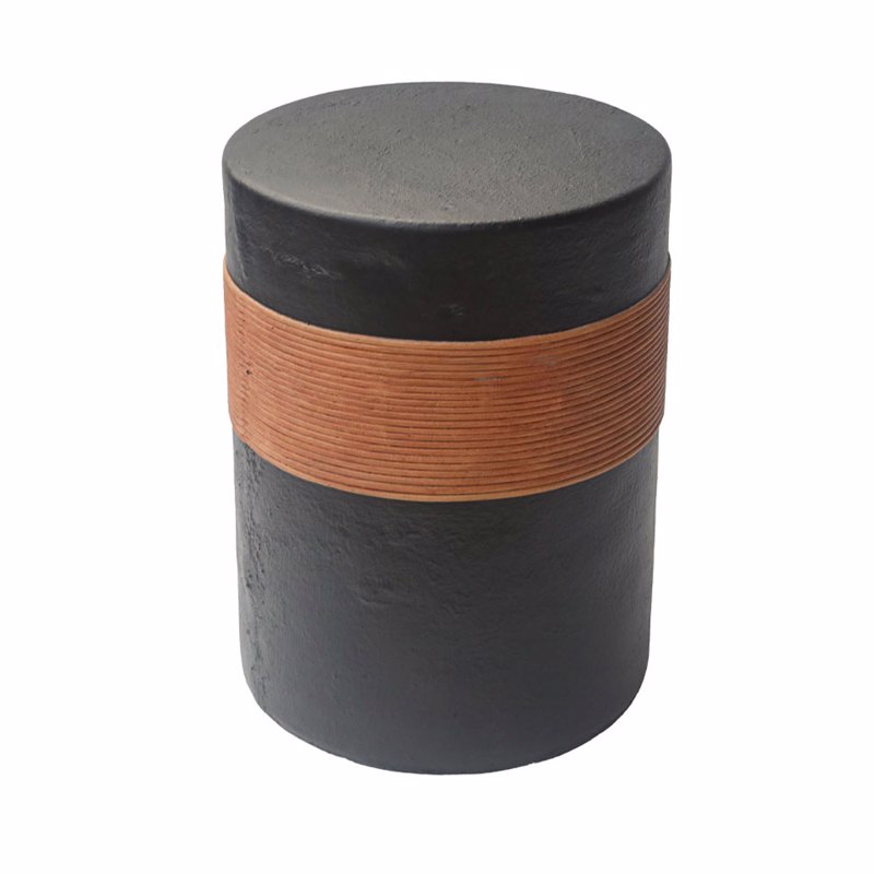 Έπιπλα σαλονιού agiovlasitishome - ΣΗΜΑΝΤΙΚΟ: Σε περίπτωση διαφοράς τιμής από το κατάστημα ισχύει παντα και μόνο η τιμή του καταστήματος Liberta - Maison BELT Side Table Μαύρο/Καφέ Φ38.5x52cm