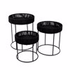 Liberta-Maison Thasos Coffee Table Set 3TEM Mavro 40x40x51cm 04-1193