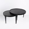 Liberta-Maison Ink Coffee Table Set 2TEM Mavro 75x75x45.5cm 04-1195