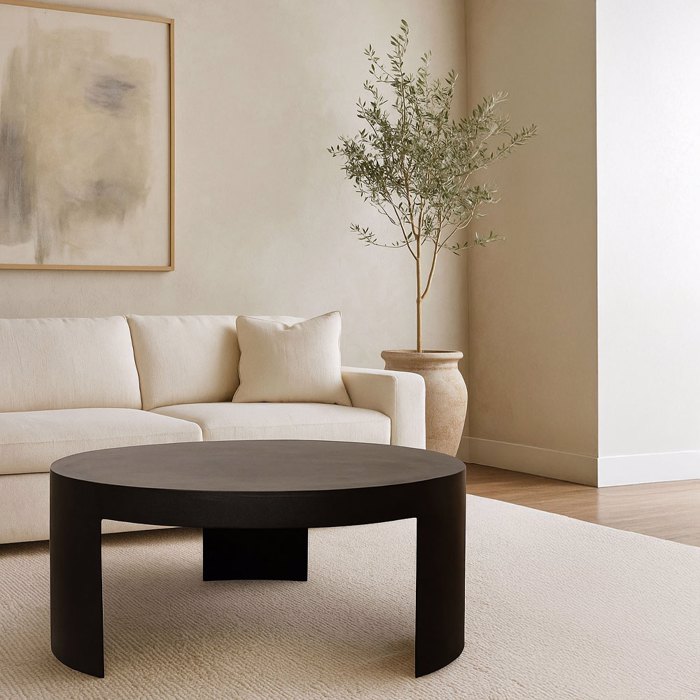Liberta-Maison Volcano Coffee Table Mavro 88x88x37cm 04-1197