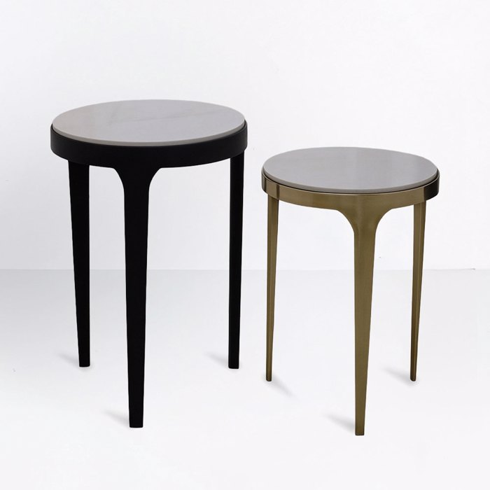 Liberta - Maison STICKS Set ton 2 Side Table Lefko/Mavro/Xruso F37x54.5cm 04-1201