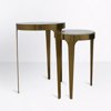 Liberta - Maison STICKS Σετ των 2 Side Table Λευκό/Χρυσό Φ37x54.5cm 04-1202 Liberta - Maison STICKS Set ton 2 Side Table Lefko/Xruso F37x54.5cm 04-1202