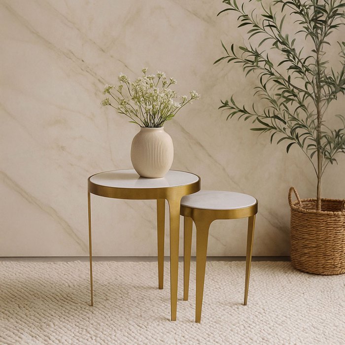 Liberta - Maison STICKS Set ton 2 Side Table Lefko/Xruso F37x54.5cm 04-1202