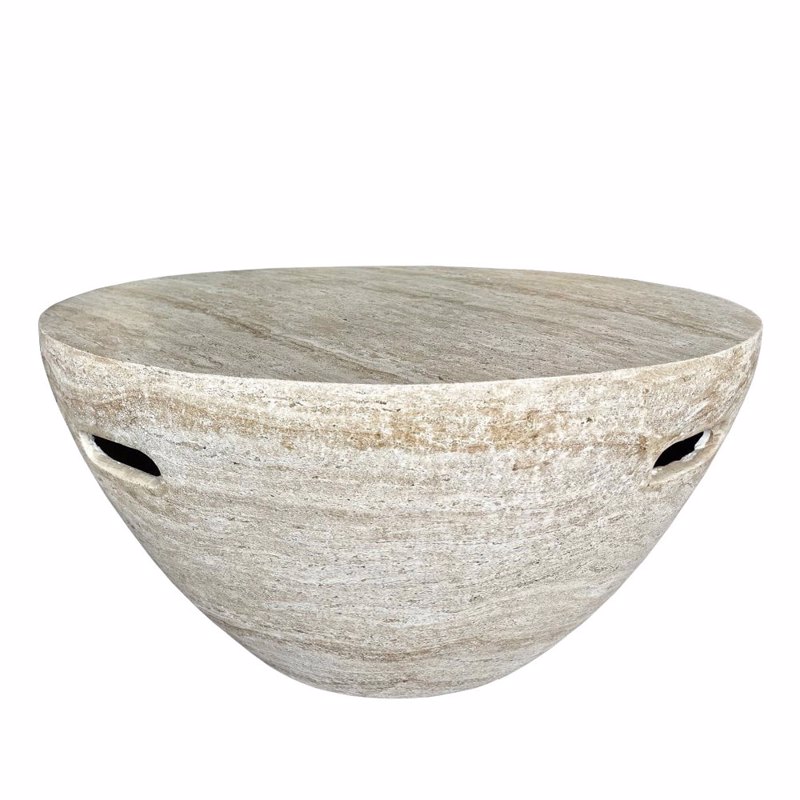 Liberta - Maison LITHOS CENTRAL Coffee Table Beige Φ68x36cm 04-1226