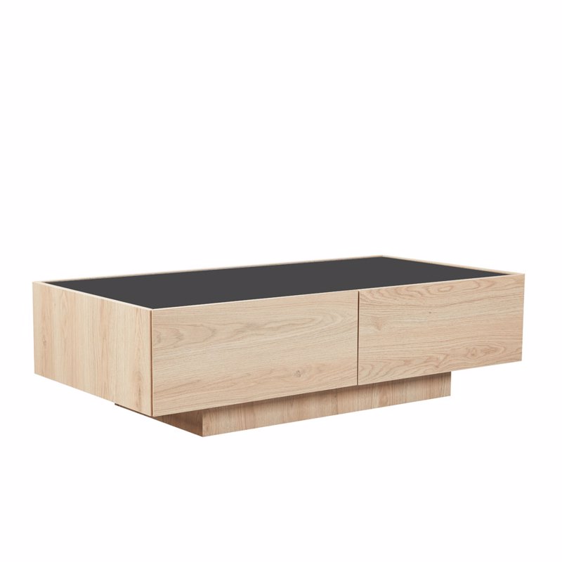 Liberta - Maison CUBIUS Coffee Table Φυσικό/Φιμέ Μαύρο 118x59x33cm 04-1236