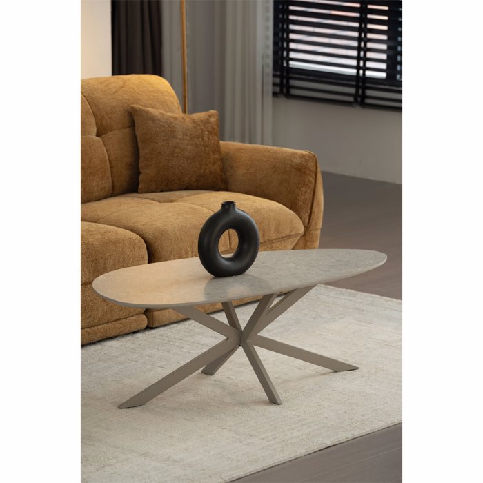 Liberta-Maison Caspian Coffee Table Ggri Me Opsi Marmarou Latte 120x60x43cm 04-1243