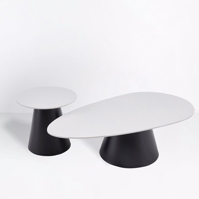 Liberta - Maison - ΣΗΜΑΝΤΙΚΟ: Σε περίπτωση διαφοράς τιμής από το κατάστημα ισχύει παντα και μόνο η τιμή του καταστήματος Liberta - Maison OVO Σετ των 2 Coffee Table Λευκό με Όψ