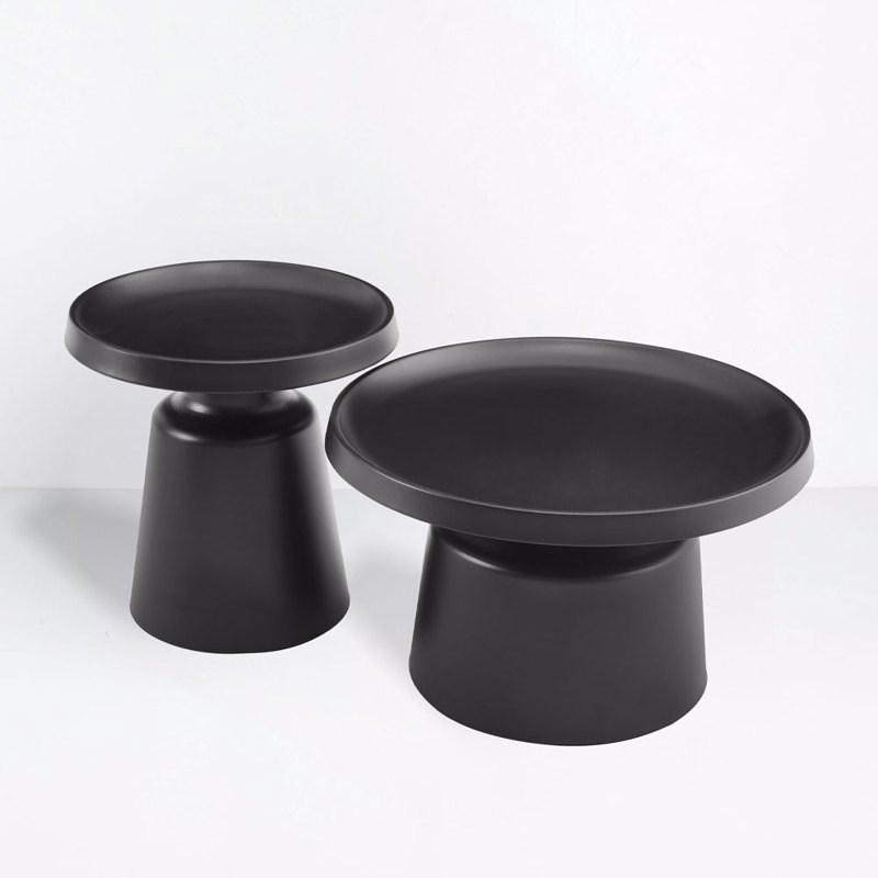 Liberta - Maison BOBBY Σετ των 2 Coffee Table Μαύρο Ματ