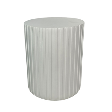 Liberta - Maison RAIL WHITE Side Table Λευκό Φ40x47cm 04-1303