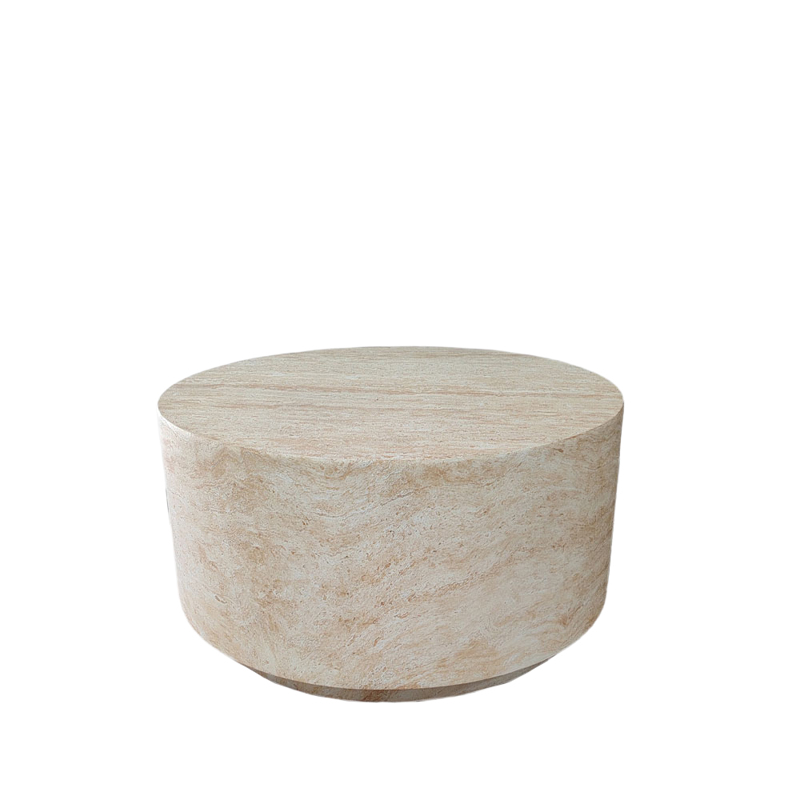 Liberta - Maison LITHOS ROUND Coffee Table Travertine Φ