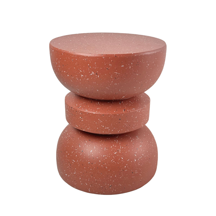 Liberta-Maison Terracotta Side Table Terrazzo Terracotta 36x36x46cm 04-1307