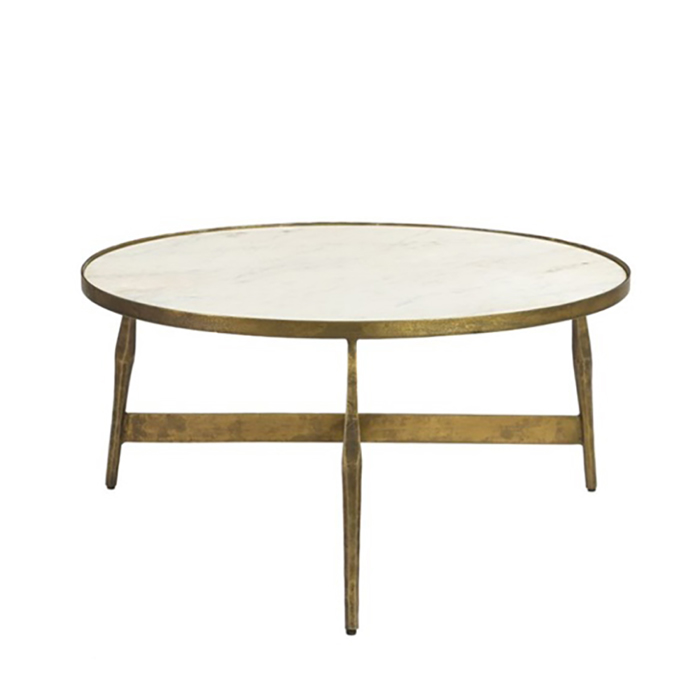 Liberta-Maison Blanche Coffee Table Lefko Brass Antique 81x81x41cm 04-1312
