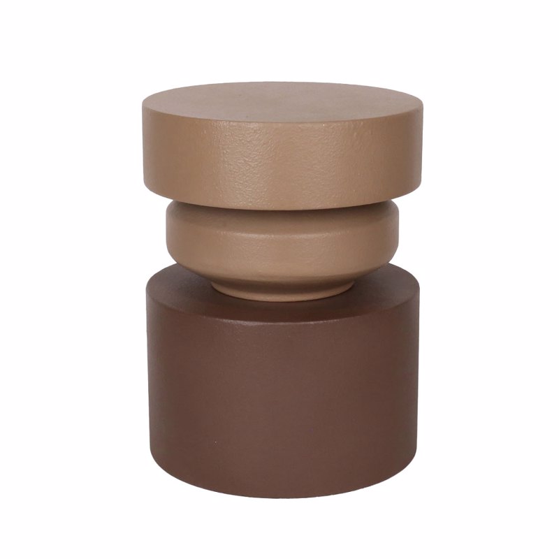 Liberta - Maison ZELO Side Table Καφέ Ανοιχτό/Καφέ Σκού