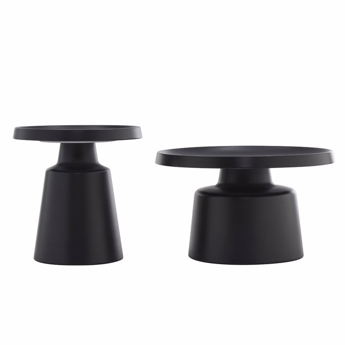 Liberta-Maison Mousse Coffee Table Set 2TEM Mavro Mat 70x70x50cm 04-1432