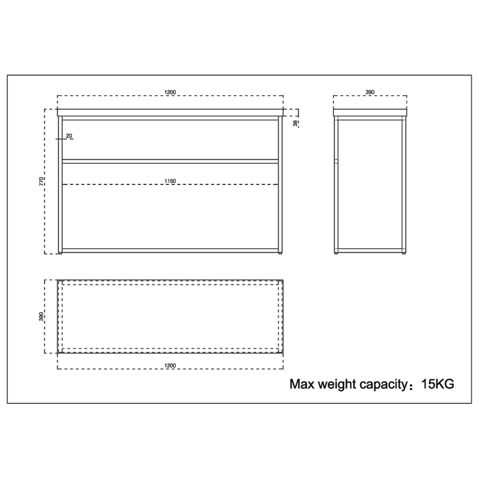 Liberta - Maison ALE Κονσόλα Sonoma/Μαύρη 120x39x77cm 05-0416 Liberta - Maison ALE Konsola Sonoma/Mavri 120x39x77cm 05-0416
