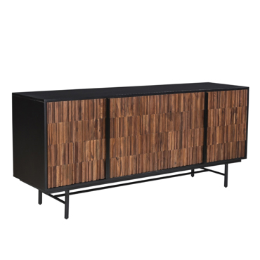Liberta-Maison Jenga Μπουφές 4ΠΟΡΤΕΣ Μαύρο Καρυδι 174x45x75cm 05-0614