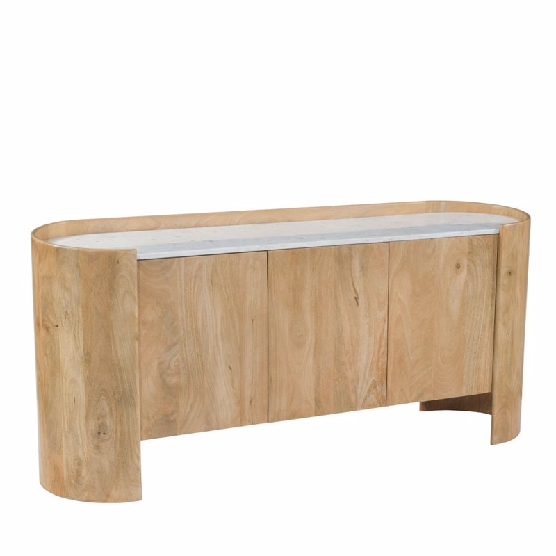 Liberta - Maison DON Μπουφές με 3 Πόρτες Φυσικός/Λευκός 165x45x75cm 05-0821