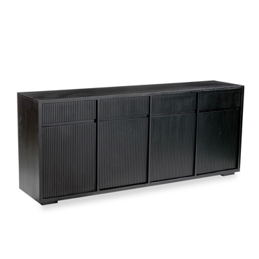 Liberta-Maison Capo Μπουφές 4ΠΟΡΤΕΣ 4ΣΥΡΤΑΡΙΑ Μαύρο 180x40x75cm 05-0824
