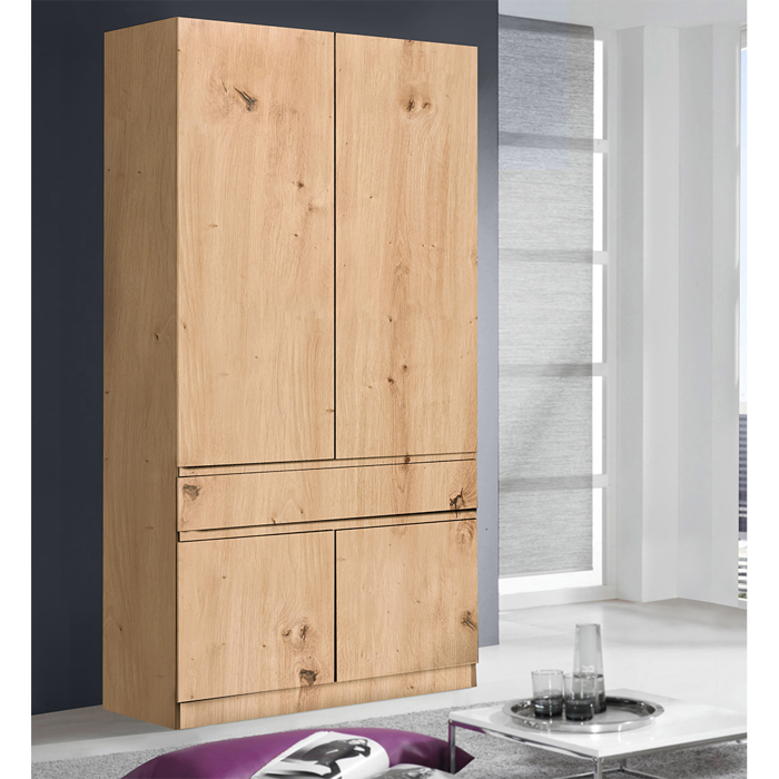 Liberta - Maison HERMES Ntoulapa me 2 Portes kai 1 Surtari Artisan Oak 100x52x200cm 06-0102