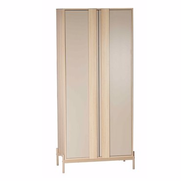 Liberta - Maison CAPPUCCINO Ντουλάπα με 2 Πόρτες Latte/Sonoma 84.6x50x185cm 06-0125