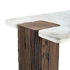 Liberta-Maison Fores Konsola Kafe Lefko Me Opsi Marmarou 120x45x76cm 07-0022
