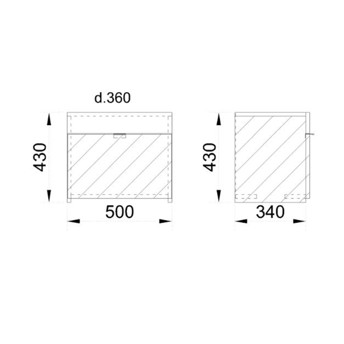 Liberta - Maison MY BOX Komodino Sonoma Skouro/Lefko High Gloss 50x36x43cm 09-0786