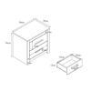 Liberta - Maison DODO Komodino Oak Skouro 58x39x56cm 09-0935
