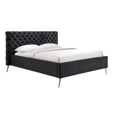 Liberta - Maison BLACK EROS Κρεβάτι Μαύρο 229.5x195x118.5cm (για Στρώμα 160x200cm) 09-1126