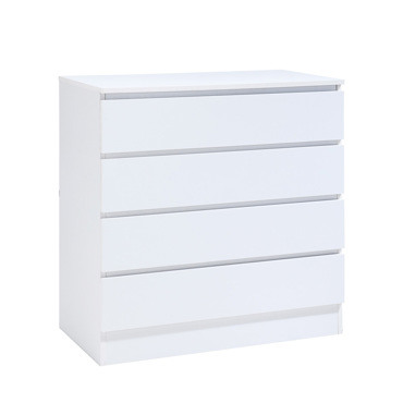 Liberta - Maison POLO Κομότα Λευκή με 4 Συρτάρια 76x40x81cm 09-1790