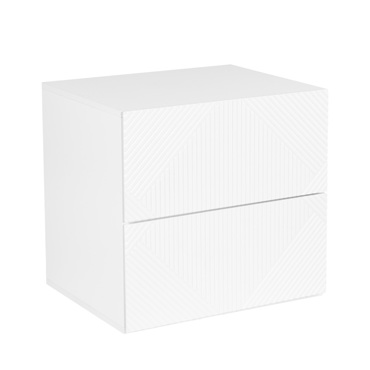 Liberta - Maison MEZZA LUNA Κομοδίνο Λευκό με 2 Συρτάρια 55x45x52cm 09-1952