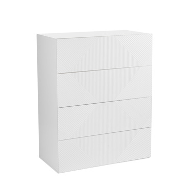 Liberta - Maison MEZZA LUNA Κομότα Λευκή με 4 Συρτάρια 85x45x107cm 09-1963