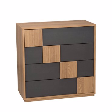 Liberta - Maison JENGA Κομότα Sonoma/Γκρι 80x40x80cm 09-1985