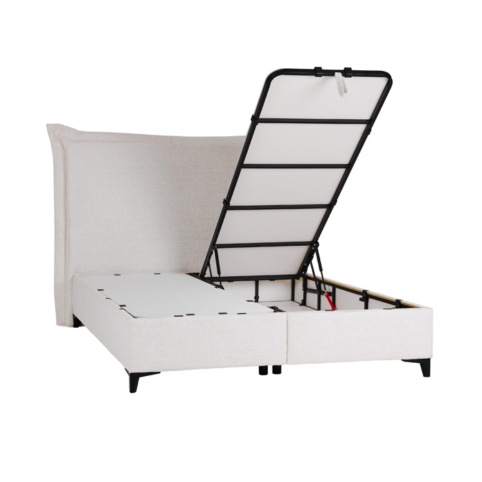 Liberta - Maison LONGWAVE Κρεβάτι με Αποθηκευτικό Χώρο Off White 06-900 207x180x140cm (για Στρώμα 160x200cm) 09-1991 Liberta - Maison LONGWAVE Krebati me Apothikeftiko Xoro Off White 06-900 207x180x140cm (ga Stroma 160x200cm) 09-1991