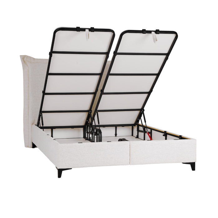 Liberta - Maison LONGWAVE Κρεβάτι με Αποθηκευτικό Χώρο Off White 06-900 207x180x140cm (για Στρώμα 160x200cm) 09-1991 Liberta - Maison LONGWAVE Krebati me Apothikeftiko Xoro Off White 06-900 207x180x140cm (ga Stroma 160x200cm) 09-1991