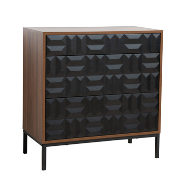 Liberta - Maison ZUMA Κομότα Καρυδί/Μαύρη 75.5x40x79cm 09-2006