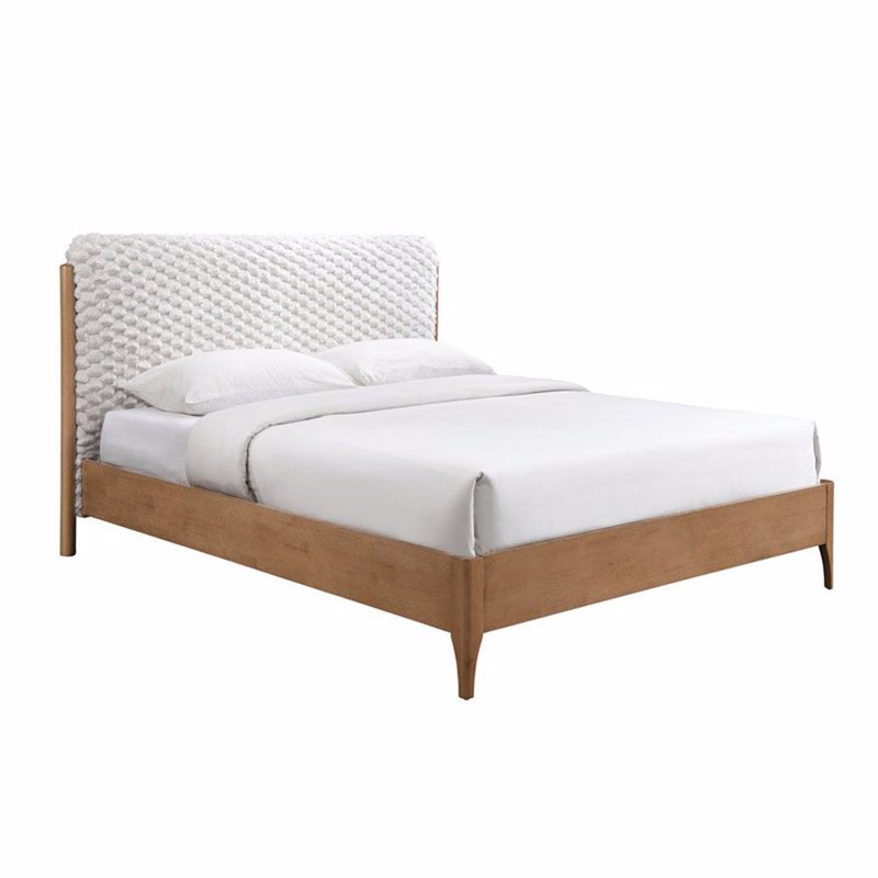 Liberta - Maison LORDY Κρεβάτι Cream/Καρυδί 207.5x177x1