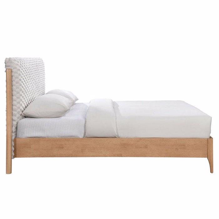 Liberta - Maison LORDY Κρεβάτι Cream/Καρυδί 207.5x177x103.5cm (για Στρώμα 160x200cm) 09-2033 Liberta - Maison LORDY Krebati Cream/Karudi 207.5x177x103.5cm (ga Stroma 160x200cm) 09-2033