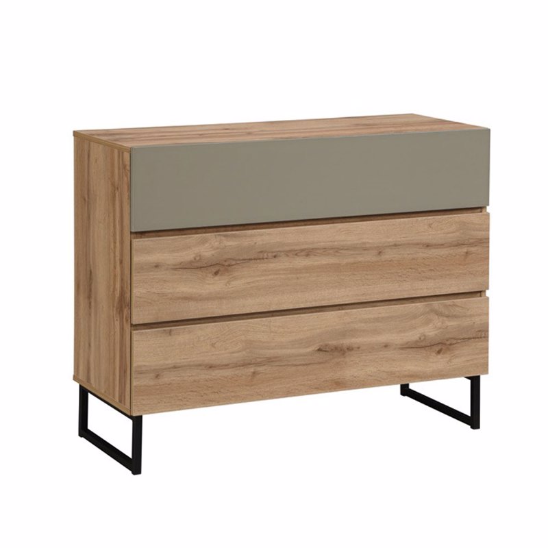 Liberta - Maison VERDE Συρταριέρα Φυσική/Μέντα με 3 Συρ