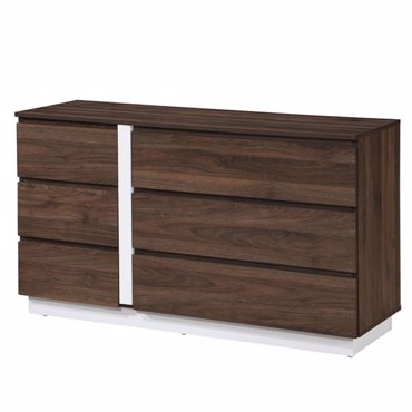 Liberta - Maison DOBLE Συρταριέρα Καρυδί/Λευκή με 3 Συρτάρια 120x39x70cm 09-2048