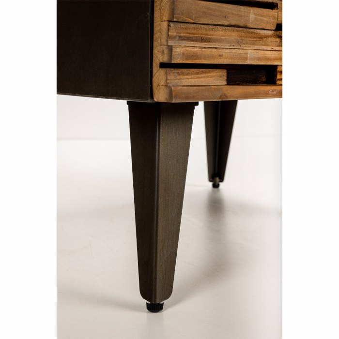 Liberta - Maison COAST Komodino Mavro/Fusiko 55x43x55.5cm 09-2058