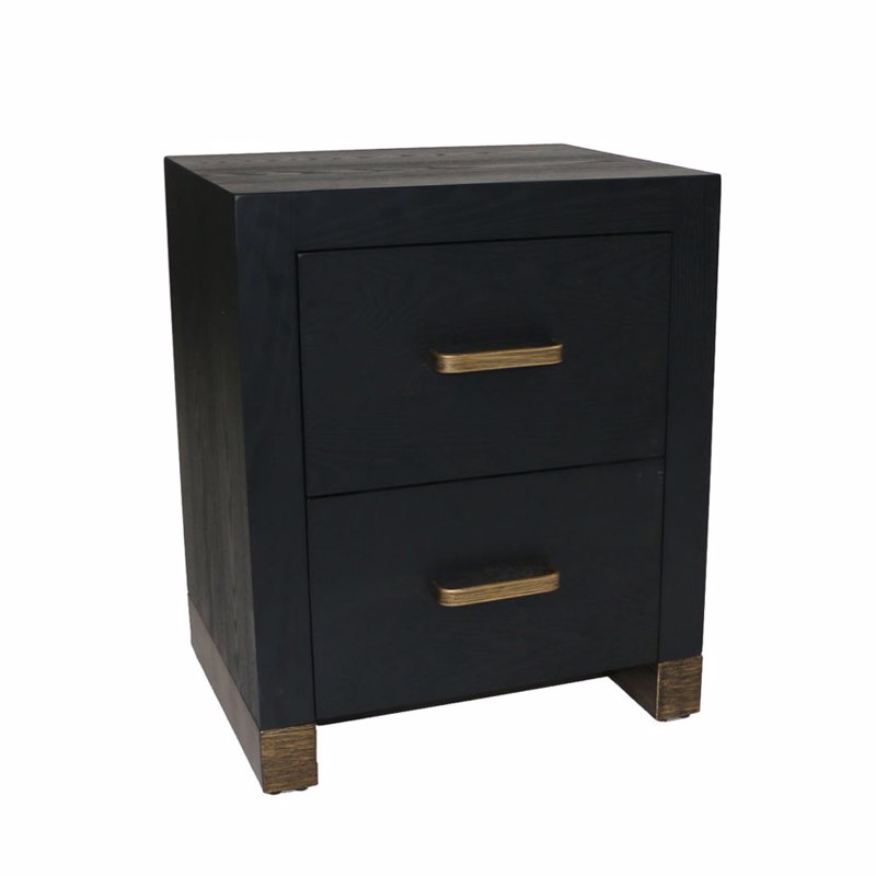 Έπιπλα Κρεβατοκάμαρας Agiovlasitishome - ΣΗΜΑΝΤΙΚΟ: Σε περίπτωση διαφοράς τιμής από το κατάστημα ισχύει παντα και μόνο η τιμή του καταστήματος Liberta - Maison GIANT Κομοδίνο Μαύρο/Χρυσό 50x40x61cm