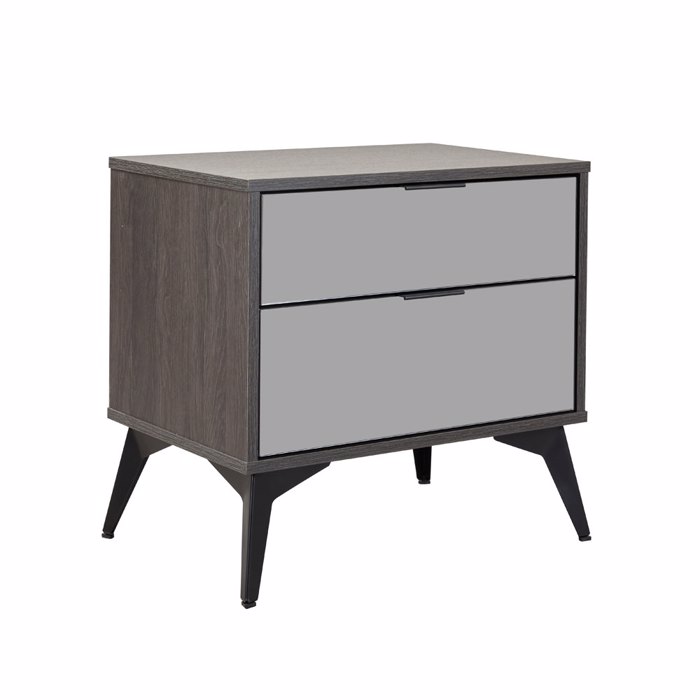 Liberta - Maison SPECCHIO Κομοδίνο με 2 Συρτάρια Μαύρο Oak/Καθρέπτης 58x39x55cm 09-2127 Liberta - Maison SPECCHIO Komodino me 2 Surtaria Mavro Oak/Kathreptis 58x39x55cm 09-2127