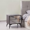 Liberta - Maison SPECCHIO Komodino me 2 Surtaria Mavro Oak/Kathreptis 58x39x55cm 09-2127