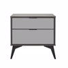 Liberta - Maison SPECCHIO Komodino me 2 Surtaria Mavro Oak/Kathreptis 58x39x55cm 09-2127