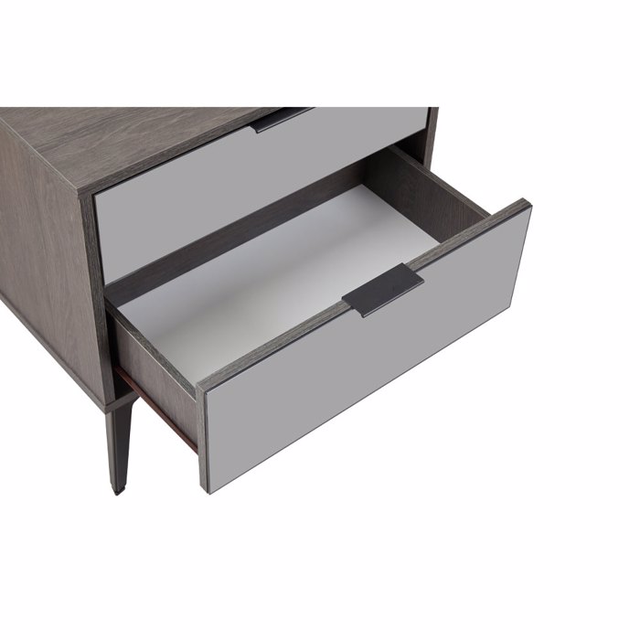 Liberta - Maison SPECCHIO Κομοδίνο με 2 Συρτάρια Μαύρο Oak/Καθρέπτης 58x39x55cm 09-2127 Liberta - Maison SPECCHIO Komodino me 2 Surtaria Mavro Oak/Kathreptis 58x39x55cm 09-2127