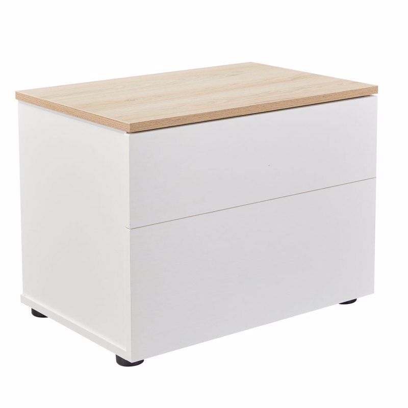 Liberta - Maison LUCIDO Κομοδίνο με 2 Συρτάρια Λευκό Oa