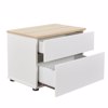 Liberta - Maison LUCIDO Komodino me 2 Surtaria Lefko Oak/Fusiko 58x39x44.5cm 09-2130
