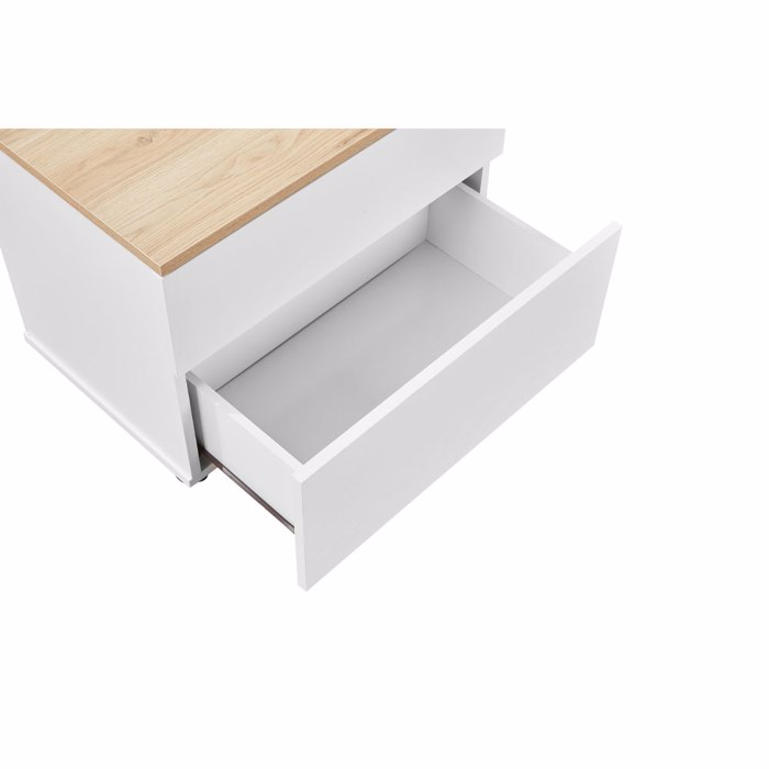 Liberta - Maison LUCIDO Κομοδίνο με 2 Συρτάρια Λευκό Oak/Φυσικό 58x39x44.5cm 09-2130 Liberta - Maison LUCIDO Komodino me 2 Surtaria Lefko Oak/Fusiko 58x39x44.5cm 09-2130