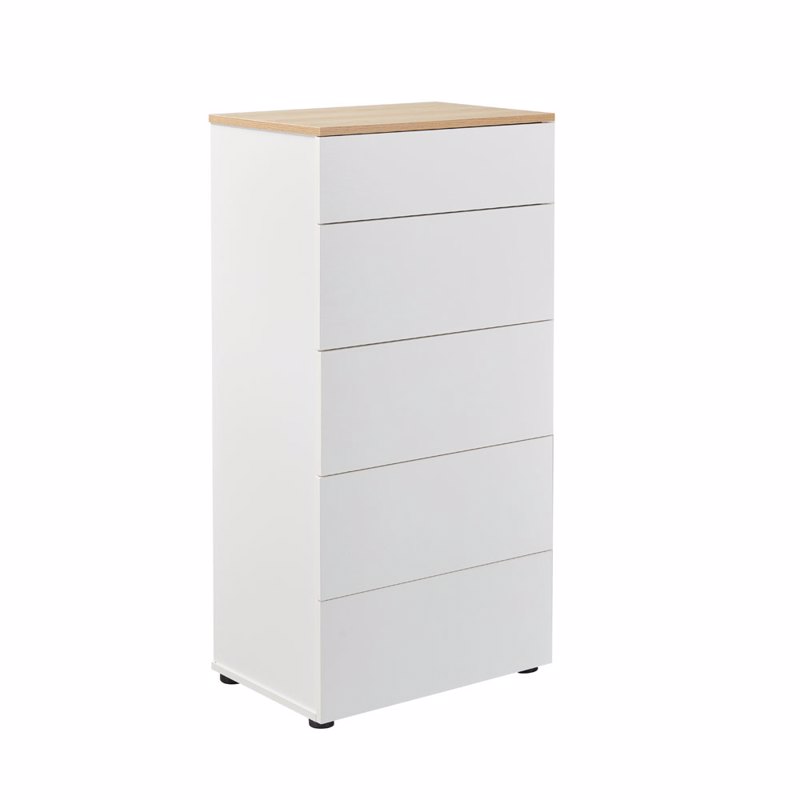 Liberta - Maison LUCIDO Συρταριέρα με 5 Συρτάρια Λευκό 